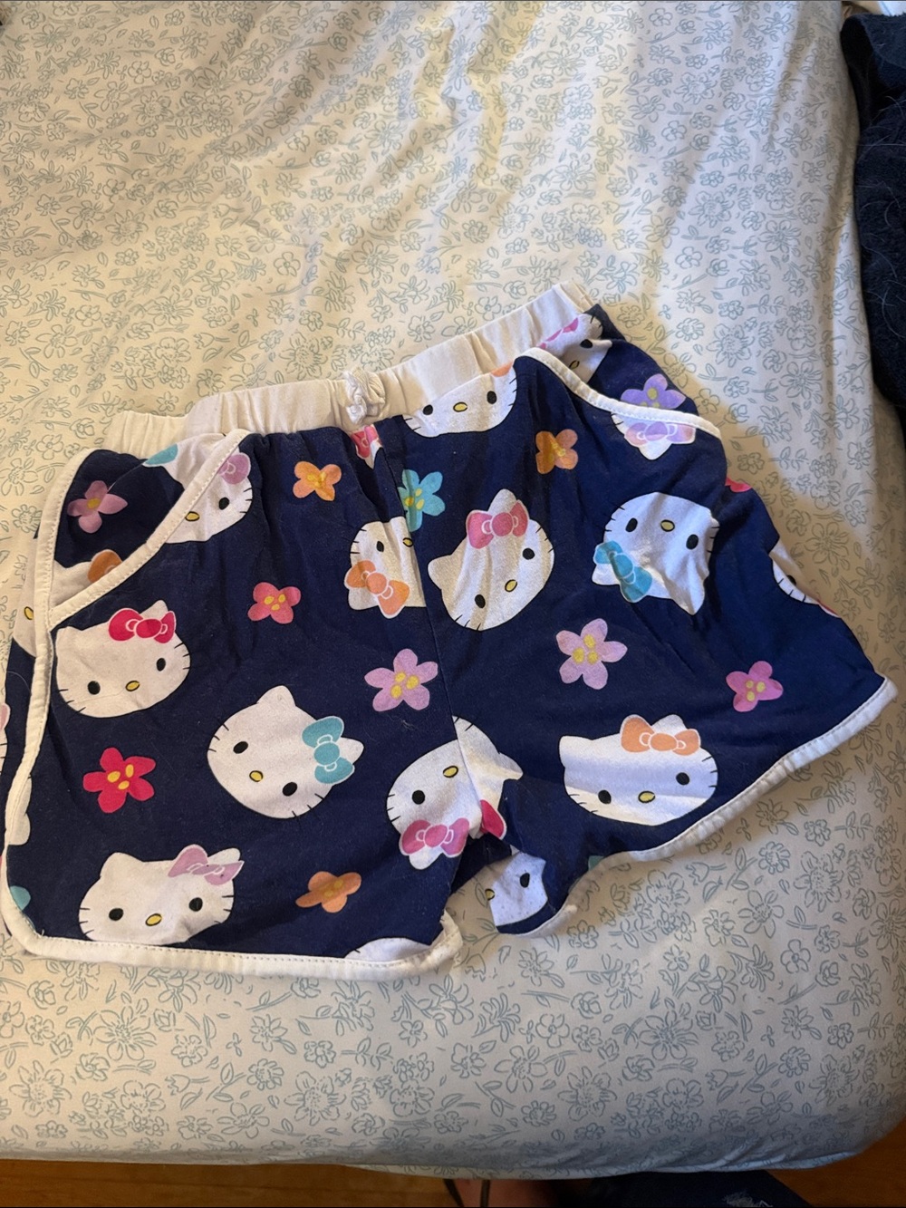 Hello Kitty Navy Floral Bow Lounge Shorts